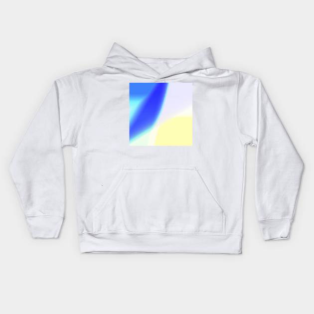 blue white yellow abstract art Kids Hoodie by Artistic_st